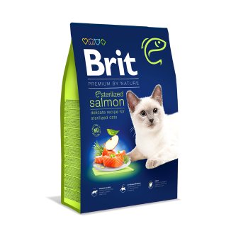 BRIT PREMIUM by nature ΓΑΤΑΣ STERILISED ΣΟΛΟΜΟΣ 1,5kg